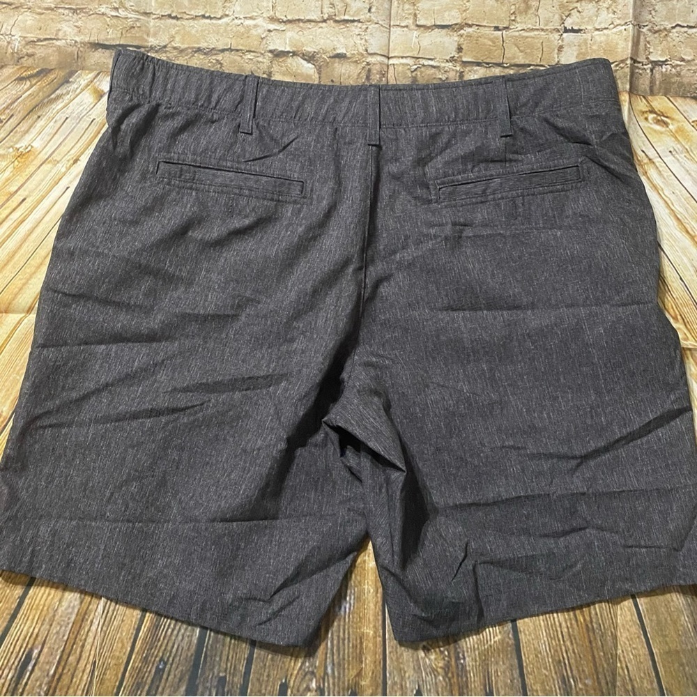 Swiss Tech Gray Comfort Waist Flat Front Shorts - Picture 3 of 5